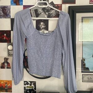 American Eagle polka dot top, size medium